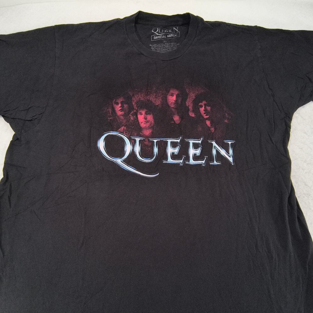 Queen Band Crew Neck Graphic Short Sleeve Shirt Mens Size Extra Large XL Black